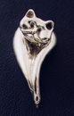 silver cat pin