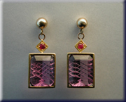 amethyst & ruby earrings