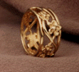 gold flower ring, 14k,18k