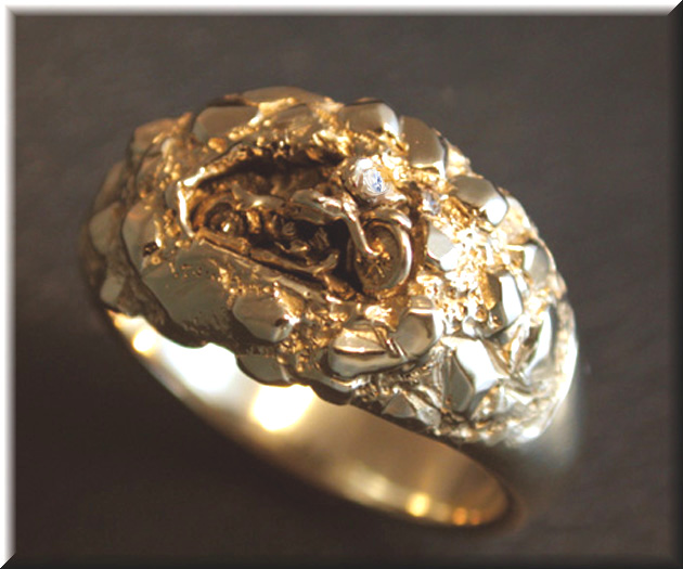 harley Davidson 14k gold ring